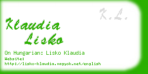 klaudia lisko business card